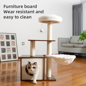 Großhandel Luxus <span class=keywords><strong>Indoor</strong></span> Holz Katzen haus Möbel Beistell tisch Schrank Katzen Käfig Haustier Häuser Gehäuse Katzen bäume Halloween - Product Image 1