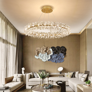 Lampadario LED Moderno Dimmerabile con <span class=keywords><strong>Sospensione</strong></span> <span class=keywords><strong>in</strong></span> Cristallo, Lampada <span class=keywords><strong>a</strong></span> <span class=keywords><strong>Sospensione</strong></span> <span class=keywords><strong>in</strong></span> <span class=keywords><strong>Vetro</strong></span> per Arredamento Casa e Villa, Disponibile <span class=keywords><strong>in</strong></span> Grandi e Medie Dimensioni, Fornitura ODM - Product Image 3
