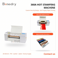 Machine de marquage à chaud 360A, conception de sécurité personnalisée pour cartes et certificats, anti-contrefaçon, impression sur papier, fourniture d'usine