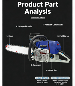 Tronçonneuse sans fil de qualité industrielle, tête motrice pour tronçonneuses à perche, avec personnalisation OEM, 24/30/36 pouces, tronçonneuse de haute qualité - Product Image 4