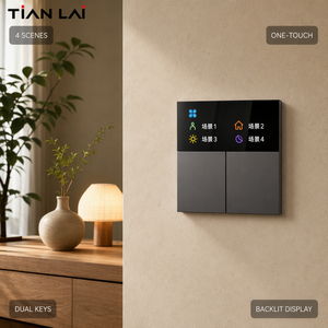TL-M17 Superficie Suave al Tacto que Convierte Este <span class=keywords><strong>Interruptor</strong></span> Tuya Zigbee de 2 Botones en un Dispositivo de Primera Calidad con Teclas de Modo y Caja 86 de 16A - Product Image 4