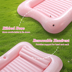 Grand matelas gonflable flottant pour adultes <span class=keywords><strong>avec</strong></span> porte-gobelet, pour <span class=keywords><strong>piscine</strong></span>, plage et jardin - Product Image 6
