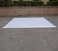 Pista de baile para eventos de lujo al aire libre, suelo blanco brillante para fiesta, pista de baile para bodas