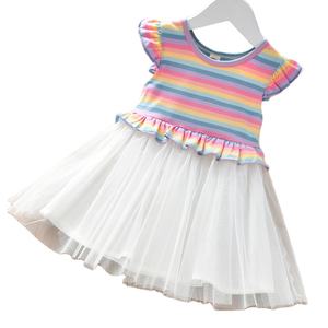 Vêtements pour enfants de couleur noire, robe musulmane pour filles, robe en dentelle blanche, robes de style ancien pour enfants - Product Image 4