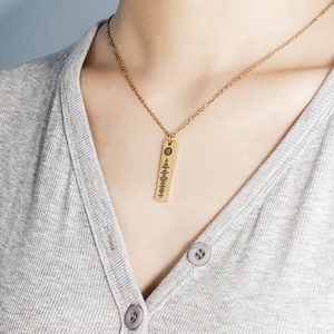 Collana con Ciondolo Lungo Personalizzabile con Codice QR Spotify, Stile Hip-hop Unisex, Barcode per Ascoltare <span class=keywords><strong>Musica</strong></span> - Product Image 3