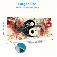 Diagramme Yin-Yang peinture traditionnelle chinoise tapis de souris de jeu PC tapis de joueur Teclado tapis de tapis ergonomique tapis de bureau pour ordinateur portable