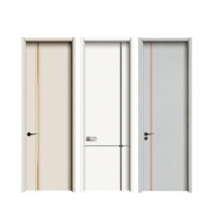 Puertas Interiores Minimalistas de Madera Maciza con Acabado MDF, Apertura Manual, Diseño de Aislamiento Acústico - Product Image 2