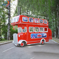 Autobús Turístico de Dos Pisos para Niños y Adultos, Tipo Autobús de Londres para Parques de Atracciones, Venta Directa de Fábrica
