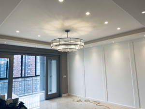 Personalizzato soggiorno secondo piano lampadario di cristallo in metallo dorato rotondo illuminazione decorativa lampada da <span class=keywords><strong>soffitto</strong></span> - Product Image 3