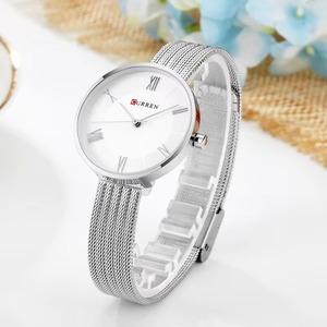 Reloj de Cuarzo Elegante para Mujer, Resistente al Agua, con Correa de Malla de Acero Inoxidable, Números Romanos, Casual y de Negocios, Venta al Por Mayor - Product Image 6