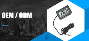 मिनी एलसीडी डिजिटल फ्रीजर थर्मामीटर सेंसर तापमान मीटर के लिए फ्रिज फ्रीजर कूलर मछलीघर ब्राउज़ 1m जांच काले 2118 - Product Image 6