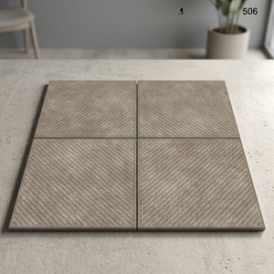 Carreaux de porcelaine marron effet brique 400x400mm 12mm pour parking, 40x40cm 16x16 pouces, revêtement de sol extérieur robuste - Product Image 2