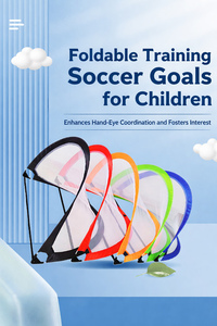 Portería de Fútbol Plegable de Nailon Resistente para Niños, Portátil, Ligera, para Uso en Interiores y Exteriores, Múltiples Colores, para Entrenamiento de Niños Pequeños - Product Image 5