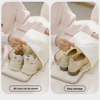 Ensemble de rangement de voyage portable personnalisé de 5 pièces, sac de toilette, cubes de compression pour organiser les vêtements
