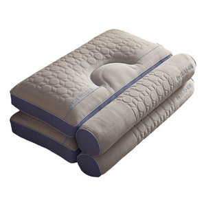 <b>Neck</b> Support <b>Pillow</b> Memory Foam Full Head Cervical <b>Pillow</b> For Sleeping Adult Men Home Use One Pair Light Gray Rectangle Medium - Product Image 1