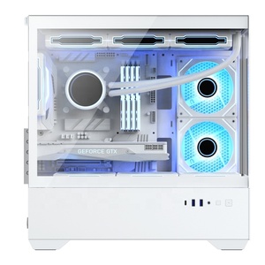 JNP Factory Gaming Matx Mid Tower Computer Cases Torres White <span class=keywords><strong>Power</strong></span> Supply Fan Water Cooling System Game Case para PC - Product Image 3