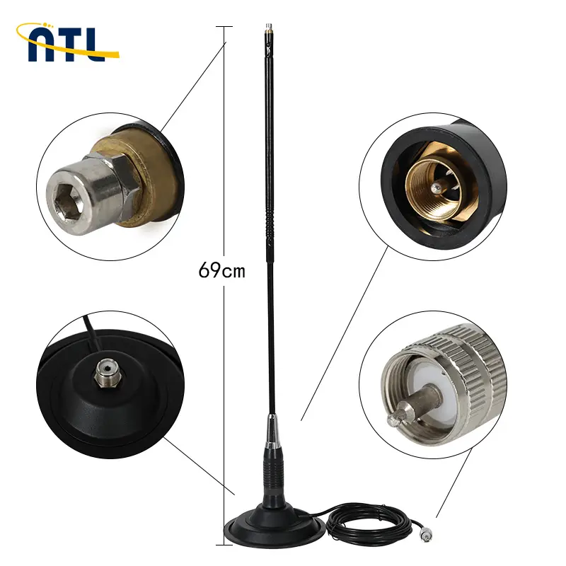 Factory CB 50 Magnetic Base 27MHz Mobile Car CB Antenna For Communication