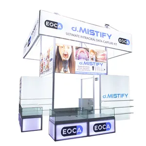 Tianyu Eco-friendly Led Light Box Display Stand Aluminum Exhibition Counter Table Portable Convention Trade Show Booth
