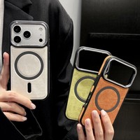 Coque Magnétique Forte Tendance pour iPhone 18 17 Pro Max, en Silicone Antichoc et Anti-Traces de Doigts, Protection Arrière