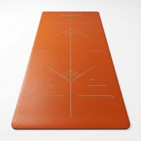 Tapis de yoga en PU haute densité, épaisseur 5 mm, écologique, antidérapant, imperméable, longueur 183 cm, design bicolore, sangle de transport rebondissante, pliable