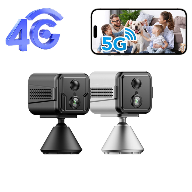 4G LTE Mini Camera with No WiFi Needed Includes Pre-Installed SIM Card Slot and Solar Panel Option Home Security Camera