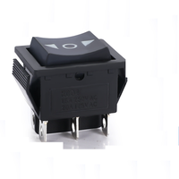 Interrupteur à bascule FEIBEN 6 broches 3 vitesses 3 positions 3 voies Noir ON-OFF-ON 250V 10A 3 broches en cuivre