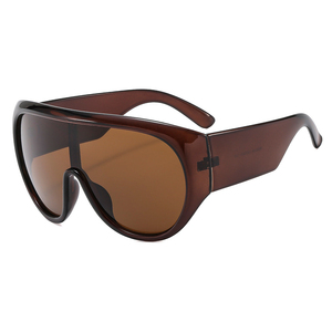 2025 nouveau surdimensionné une pièce pilote lunettes de soleil femmes marque de mode <span class=keywords><strong>grand</strong></span> bouclier lunettes de soleil hommes à la mode luxe extérieur nuances - Product Image 5