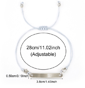 18K Gold <b>Bracelet</b> Factory Woven <b>Rope</b> <b>Bracelet</b> Laser Engraving LOGO Blank Material Adjustable Stainless Steel <b>Bracelet</b> - Product Image 6