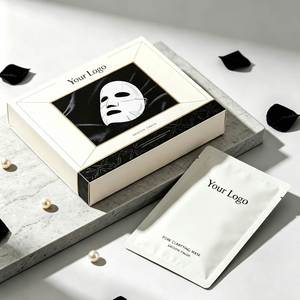 FX Creative Facial <b>Sheet</b> Mask Packaging Structure Using White Card Box and Flexible Bag with Foil Details and Graphic Printing - Product Image 5