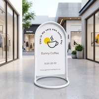 Panneaux métalliques amovibles autoportants de forme ronde, résistants à l'eau, légers, pour usage extérieur en magasin