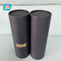 Bouteille d'eau de luxe, estampage à chaud, boîte ronde, sous-vêtements noirs, emballage tubulaire cylindrique, haute qualité, ml