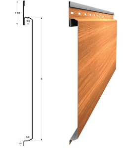 Panneau mural en aluminium de 6 pouces de <span class=keywords><strong>large</strong></span>, couleur noire, pour revêtement de façade en <span class=keywords><strong>bois</strong></span>, destiné au Canada - Product Image 6