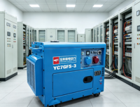 Générateur diesel silencieux 6,5 kW à châssis ouvert, portable, pour usage domestique, démarrage électrique, puissance maximale 7,5 kW, AVR, réservoir de carburant 25 L, 230 V 400 V