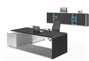 Bureau de direction haut de gamme KALN, mobilier de bureau commercial moderne en verre et métal avec garantie de 6 ans - Product Image 3