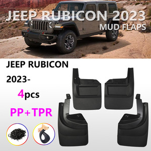 Guardabarros para Jeep Rubicon 2023-2024, 4 Piezas, Material PP+TPR, Color Negro, Protectores de Neumáticos - Product Image 1