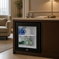 Minibar Termoeléctrico Compacto de 30L con Puerta de Plástico para Hotel, para Suites Ejecutivas