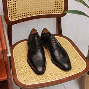 Zapatos Oxford Brogue de Tres Piezas para Hombre, Estilo Británico, con Cordones Cuadrados, Ligeros, Antideslizantes, Transpirables, Casuales, Formales y de Negocios - Product Image 3