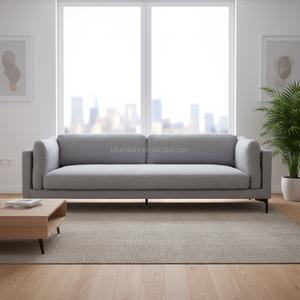 Sofá de Tela Chesterfield Nisco de Dos Plazas con Diseño Moderno, Cómodo y Duradero para Apartamentos y Hoteles - Product Image 1
