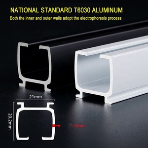 Bán Buôn Rèm Theo Dõi Phụ Kiện 1M-6M Thanh Giá Cửa Sổ Theo Dõi Im Lặng Gliss Đôi Ba Khách Sạn Nhôm Tự Làm Rèm Đường Ray - Product Image 4