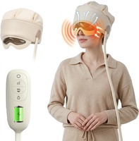 360 °   Masajeador de Cabeza por Compresión de Aire con Área de Ojos Visible y Calor para Aliviar el Estrés y Mejorar el Sueño, Recargable, OEM, ODM
