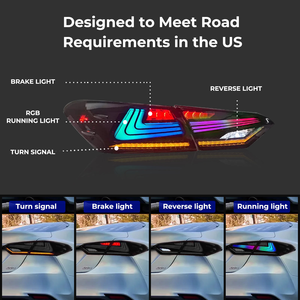 ไฟท้าย LED เลนส์ใส รุ่นใหม่ อัพเกรด ไฟเดย์ไลท์ 6000K 6000 ลูเมนส์ แบบเสียบใช้งานได้ทันที ปี 2018-2021 ขายส่ง RGB OE - Product Image 3