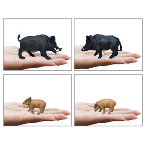 Simulación de jabalí MODELO DE Animal conjunto sólido estático jabalí macho y figura de cochinillo escultura detallada de vida silvestre - Product Image 5