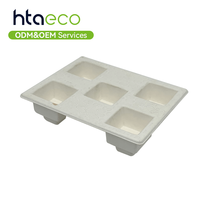 Plateau en papier moulé sur mesure, emballage en pulpe moulée écologique, inserts en pulpe moulée pour l'emballage intérieur des boîtes