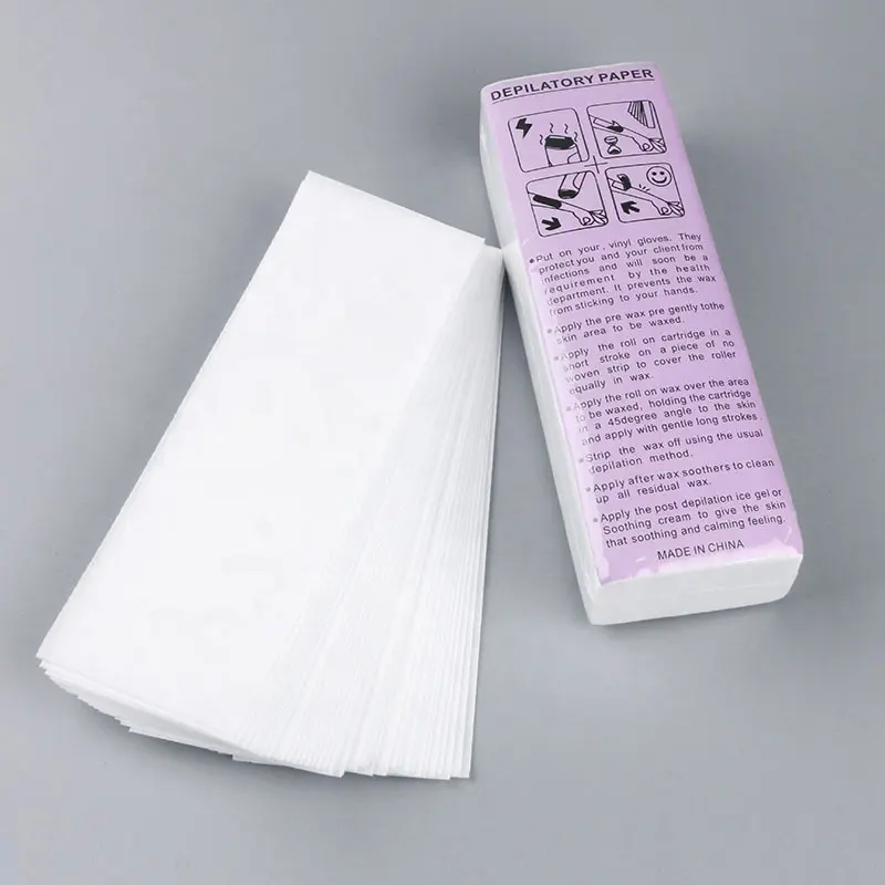 100pcs Disposable Nonwoven Hair Removal Wax Strip Waxing Roll Wax Paper Roll