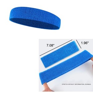 Factory Wholesale Custom logo Colorful Sports Elastic <b>Towel</b> Cotton Sweatband Headband Headband - Product Image 4