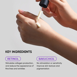 Suero Facial Reactivante Antienvejecimiento Oem <span class=keywords><strong>Skincare</strong></span>, Mejora la Textura de la <span class=keywords><strong>Piel</strong></span>, Retinol 0.1%, Suero Intenso con Bakuchiol para Marcas de Acné - Product Image 3