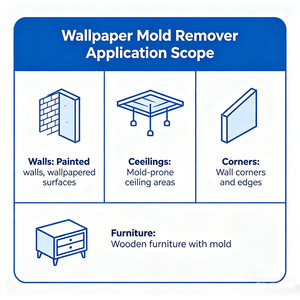 Spray anti-moisissure commercial OEM ODM pour papier peint, formule à action rapide pour papier peint vinyle et non tissé, élimine les moisissures noires, 500 ml - Product Image 5