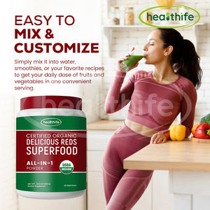 Healthife食品グレードオーガニックレッドキャロットビート根粉天然レッズミックススーパーフードパウダー - Product Image 4