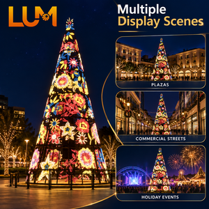 <span class=keywords><strong>Árbol</strong></span> <span class=keywords><strong>de</strong></span> <span class=keywords><strong>Navidad</strong></span> Cónico Floral <span class=keywords><strong>de</strong></span> 10m <span class=keywords><strong>de</strong></span> Altura <span class=keywords><strong>con</strong></span> <span class=keywords><strong>Luces</strong></span> <span class=keywords><strong>LED</strong></span> y Marco <span class=keywords><strong>de</strong></span> Aluminio Pintado para Decoración Navideña Luming Lighting - Product Image 3