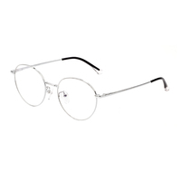 Vintage de plata de diseño redondo marco óptica óptico de gafas Unisex